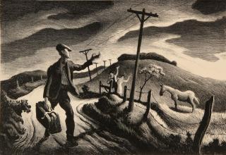 Appraisal: THOMAS HART BENTON - PENCIL SIGNED LITHOGRAPH Thomas Hart Benton