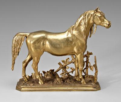 Appraisal: Bronze after Fratin Cheval a la barriere horse by a