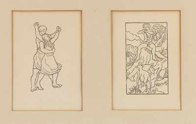 Appraisal: Aristide Maillol French - A pair of illustrations from Daphnis