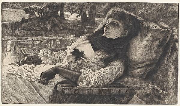 Appraisal: James Jacques Joseph Tissot French - Soir e d' t