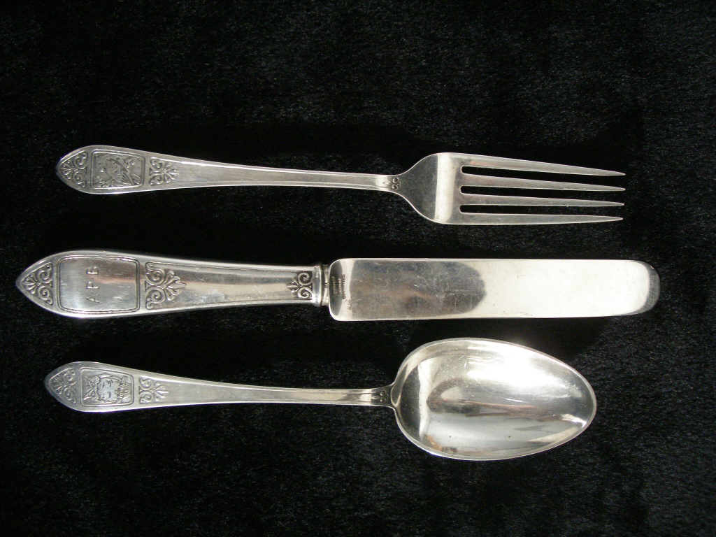 Appraisal: Three Piece Tiffany Co Youth Set a fork knife and