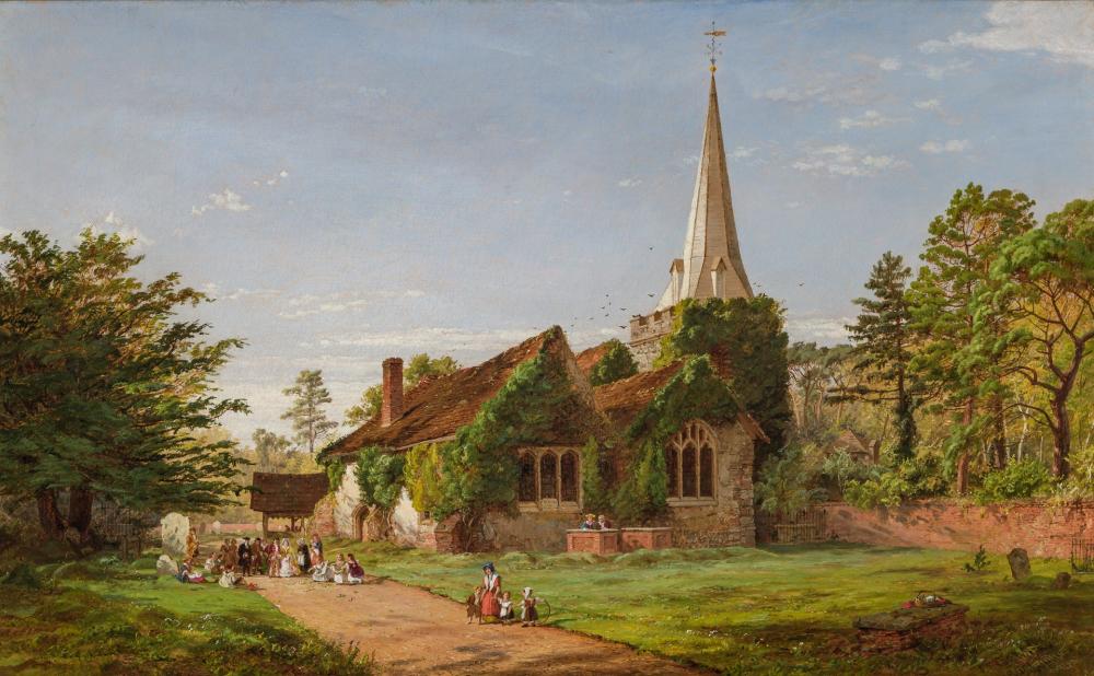 Appraisal: JASPER FRANCIS CROPSEY American - Stoke Poges oil on canvas