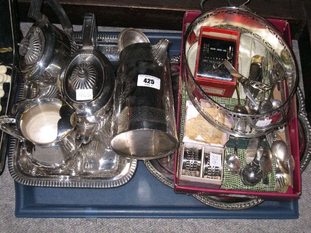 Appraisal: Tray lot of EP and cutlery