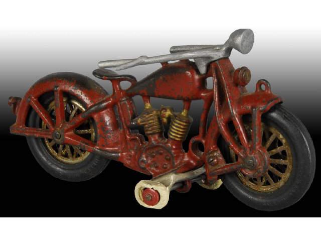 Appraisal: Cast Iron Hubley Solo Motorcycle Toy Description Red motorcycle with