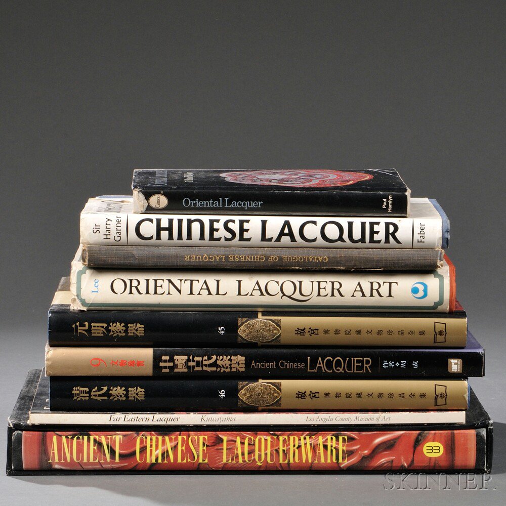 Appraisal: Nine Books on Chinese Lacquer including Palace Museum Lacquer vols