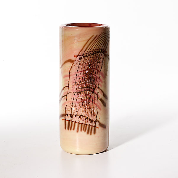 Appraisal: Dale Chihuly American b A Navajo blanket cylinder Unsigned and