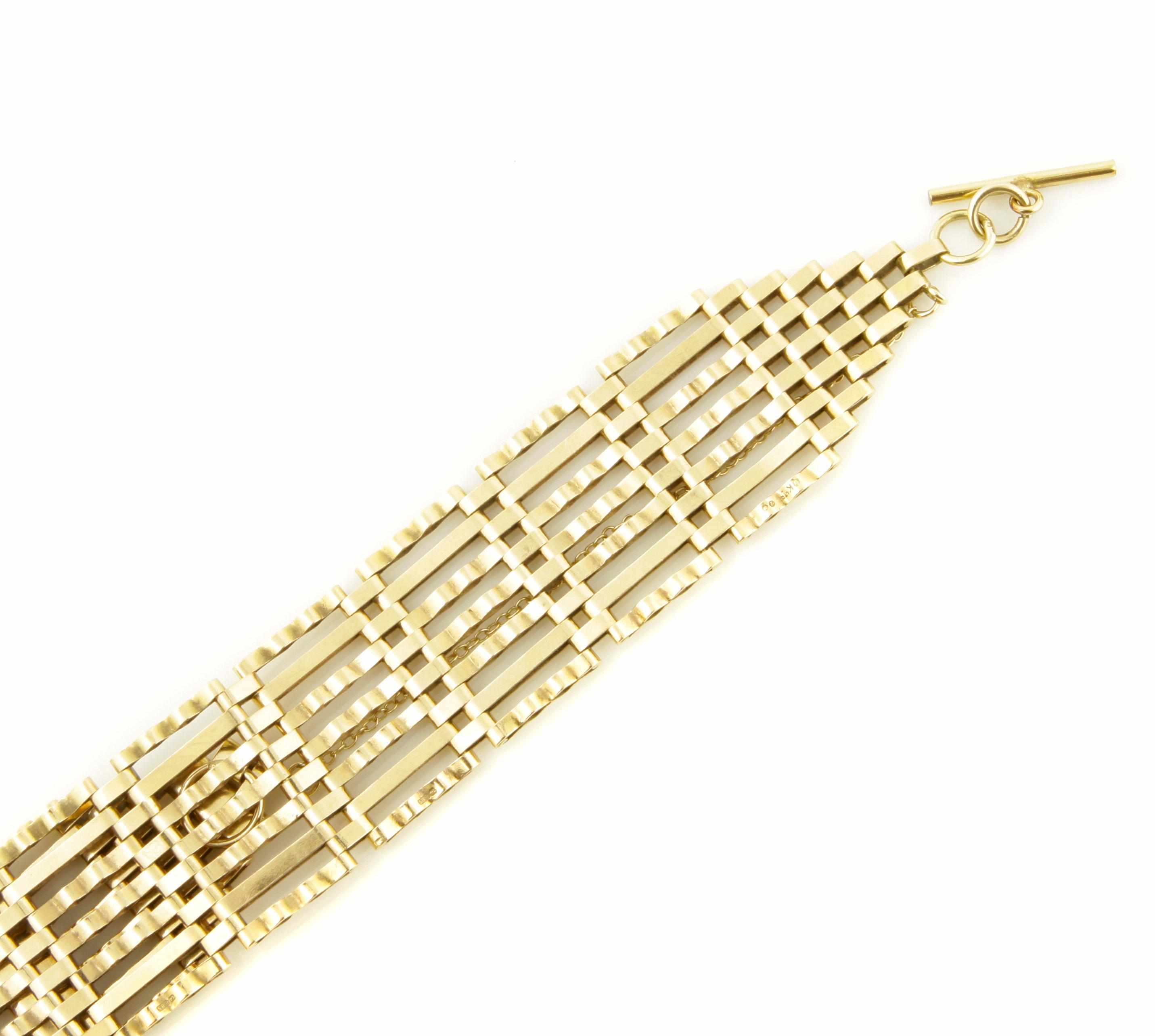 Appraisal: A fourteen karat gold bracelet length in g