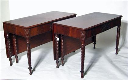 Appraisal: Classical two-part mahogany dining table philadelphia circa Each section with