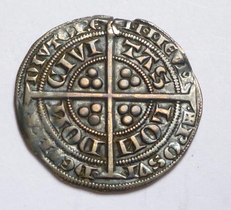 Appraisal: EDWARD III GROAT OF LONDON pre-treaty period series B almost