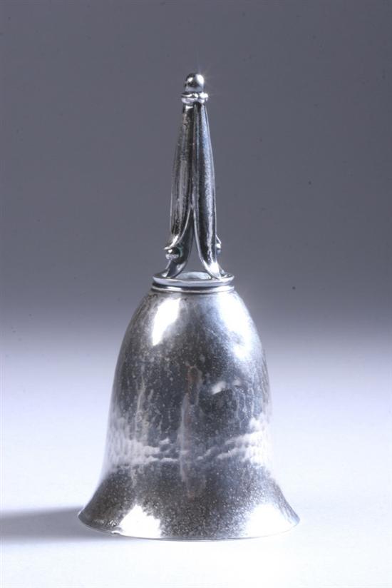 Appraisal: GEORG JENSEN STERLING SILVER TABLE BELL - Leafy handle flaring