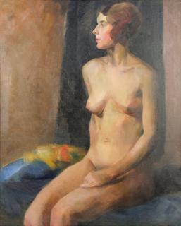 Appraisal: BENJAMIN KLEIN American born Female Nude ca Oil on canvas