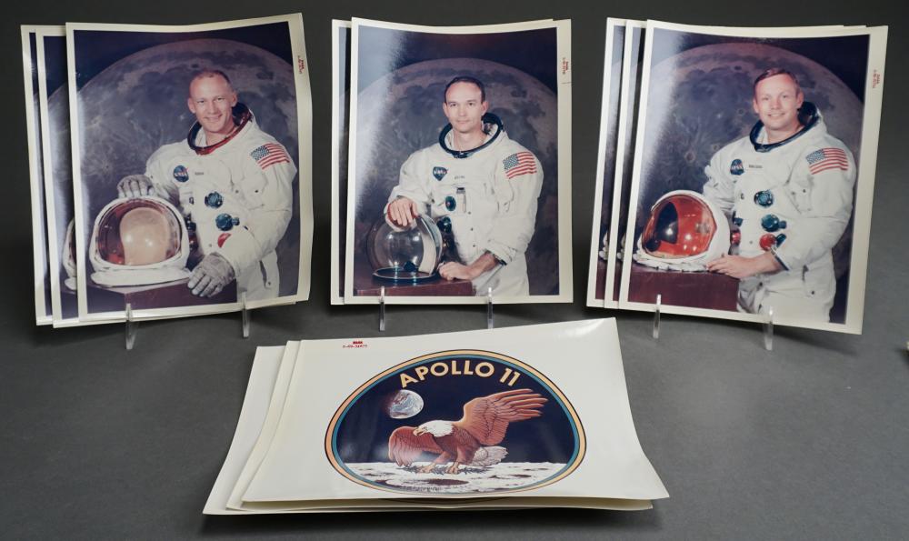 Appraisal: Collection with NASA Apollo Red Numbered Photographs Including Three of