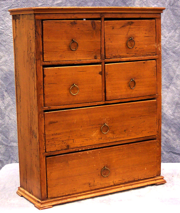 Appraisal: drawer pine apothecary chest refinished th c w d tall