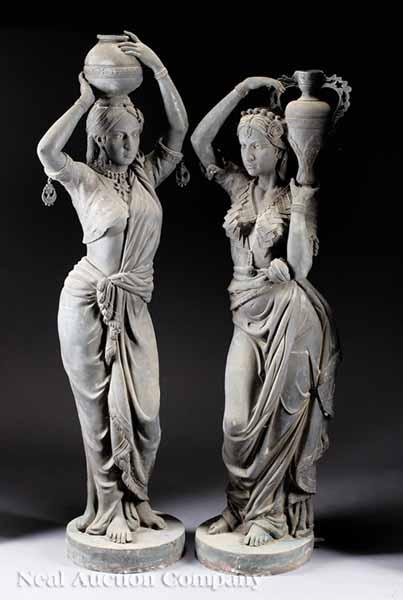 Appraisal: A Pair of Large Continental Bronzes of The Water Carriers