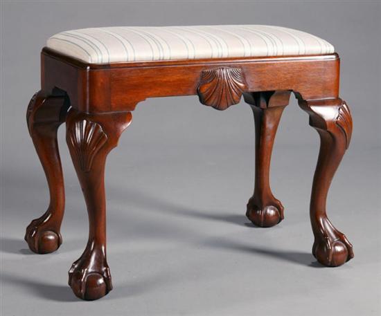 Appraisal: KITTINGER CHIPPENDALE-STYLE FOOT STOOL Kittinger Furniture Company Buffalo New York