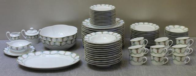 Appraisal: Raynaud Limoges Porcelain Festivites DinnerService for Includes dinner plates luncheon