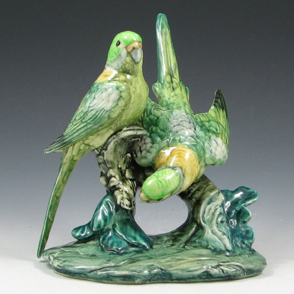 Appraisal: Stangl D Double Parakeets Green - Mint Stangl Double Parakeets