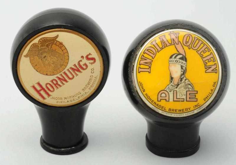 Appraisal: Lot of Hornung's Indian Queen Beer Tap Knobs The Hornung's