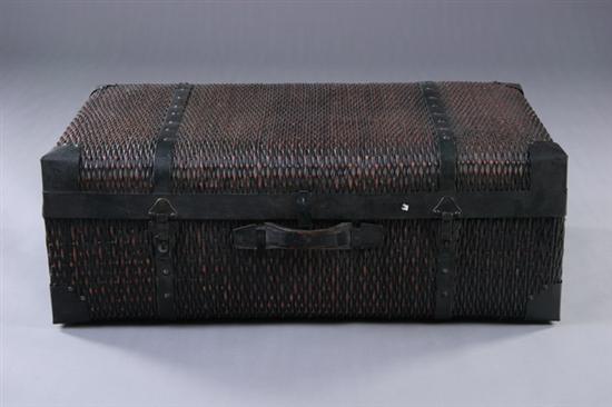 Appraisal: CHINESE BAMBOO SUITCASE th century Rectangular outline - in x