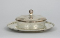 Appraisal: Gorham Sterling Silver Glass Dish Hallmarked with Gorham emblems and