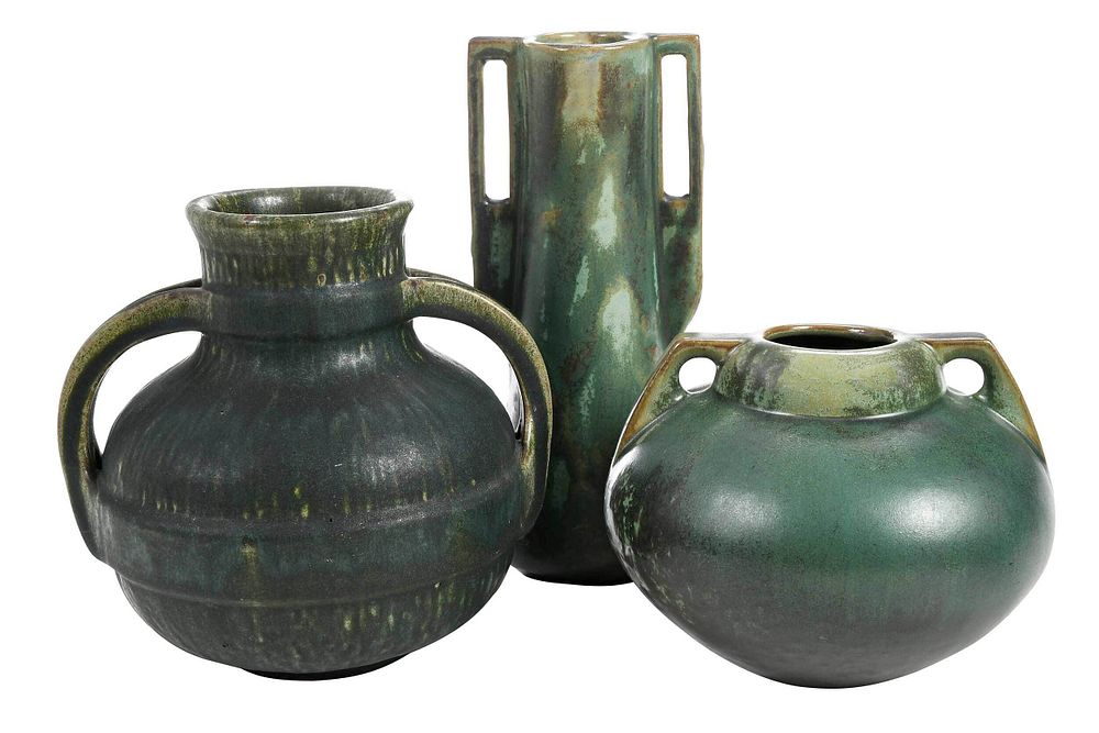 Appraisal: Three Fulper Art Pottery Vases New Jersey early th century