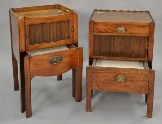 Appraisal: Two George IV mahogany commode cabinets each with tambour door