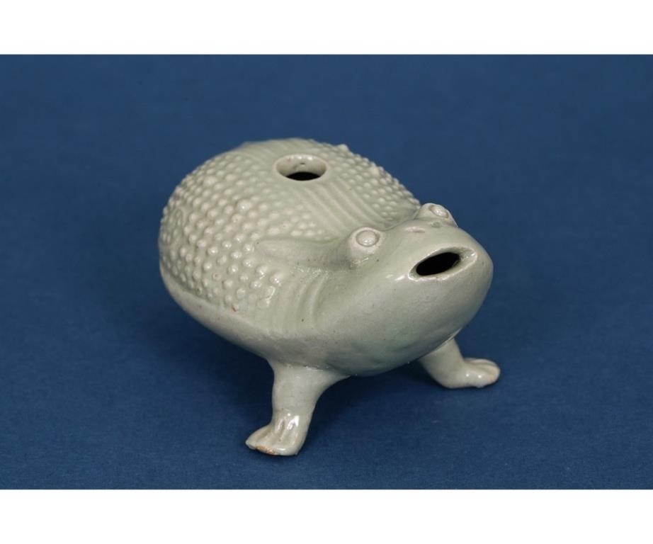 Appraisal: Chinese porcelain frog water vessel with three legs probably th