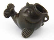 Appraisal: A Danish bronze vase in the form of an open