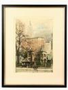 Appraisal: COLOR AQUATINT - 'The Little Church Around the Corner' by