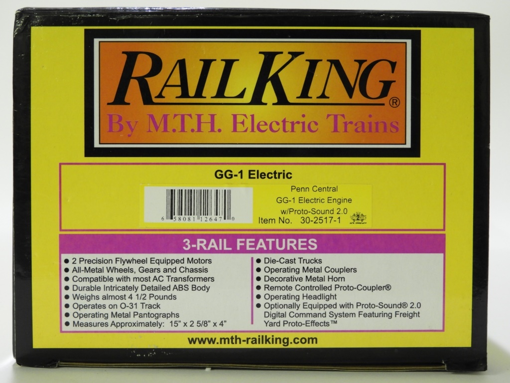 Appraisal: RAIL KING PENN CENTRAL GG- ELECTRIC ENGINE TRAIN United States