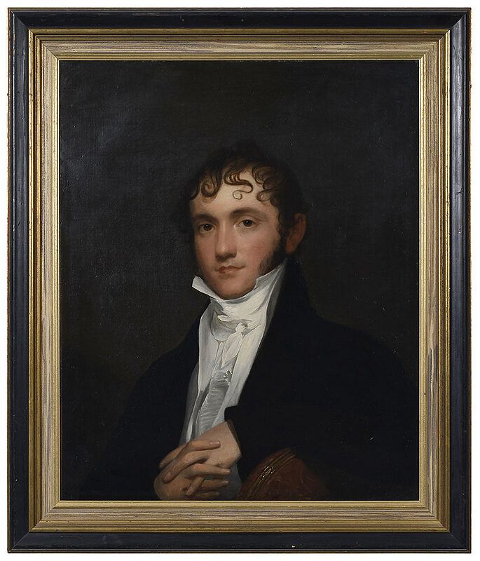 Appraisal: Attributed to Gilbert Stuart American - Portrait of a Gentleman