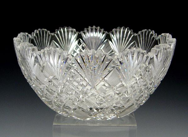 Appraisal: AMERICAN BRILLIANT PERIOD CUT GLASS PUNCH BOWL '' h x