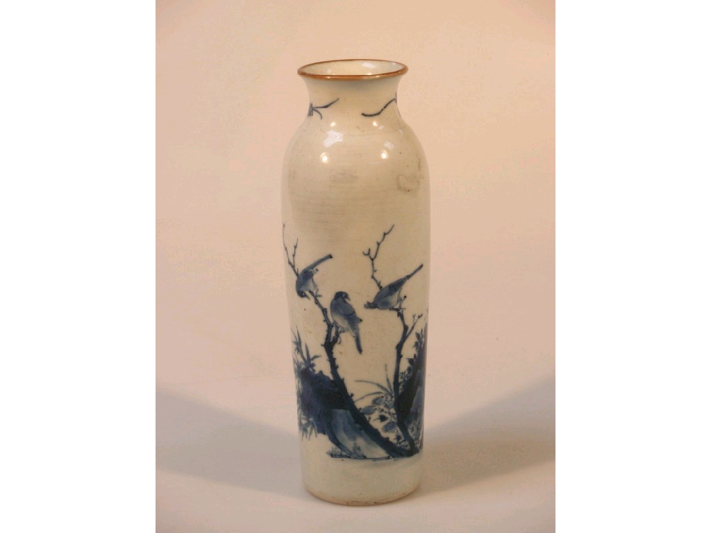 Appraisal: A Chinese vase of tapering cylindrical form with underglazed blue