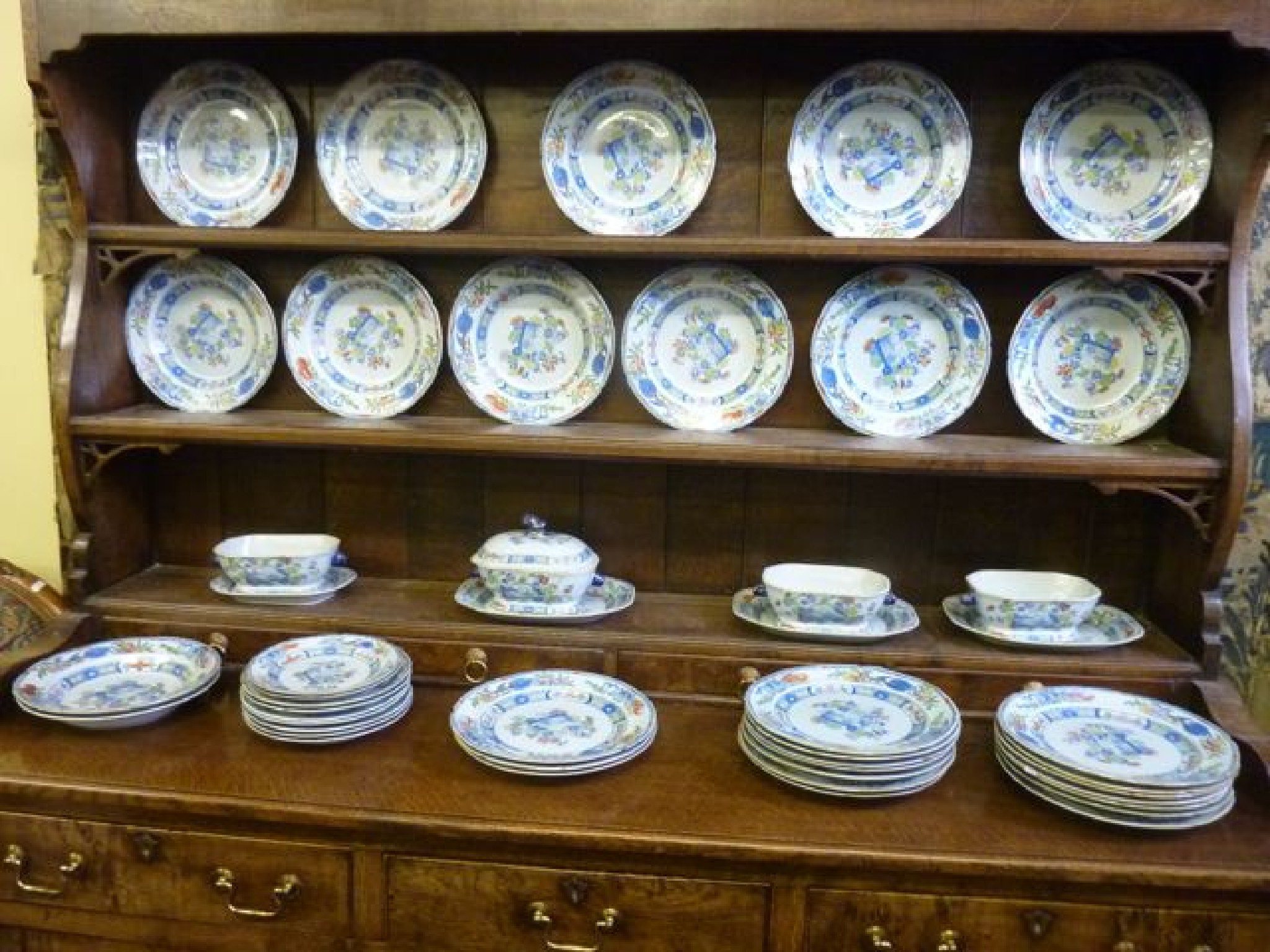 Appraisal: A collection of th century Ironstone China dinner wares with