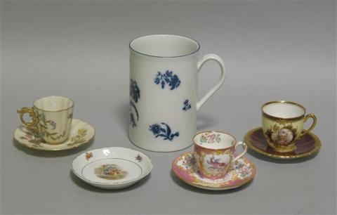 Appraisal: GROUP OF DECORATIVE PORCELAIN Including a Royal Worcester demitasse cup