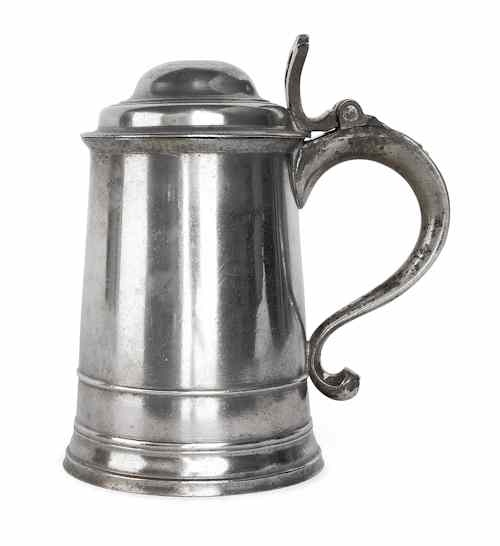 Appraisal: Philadelphia pewter tankard ca bearing the touch of William Will