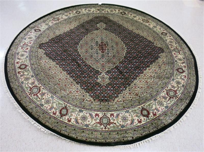 Appraisal: ROUND ORIENTAL CARPET Persian Bijar design hand knotted ' diameter