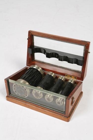 Appraisal: A PRESENTATION CASED SET OF FOUR CABLES inscribed Platino Brazileira