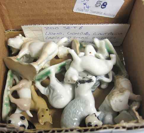 Appraisal: Collection Wade Whimsies Zoo Set comprising Llama Lion Cub Panda