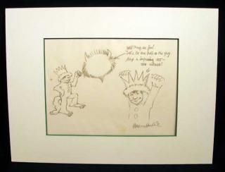 Appraisal: Maurice Sendak WILD THINGS ARE FINE c Original Signed Pencil