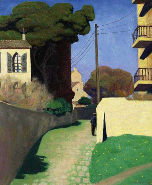 Appraisal: VALLOTTON FELIX Lausanne - Paris Chemin au Mourillon Oil on