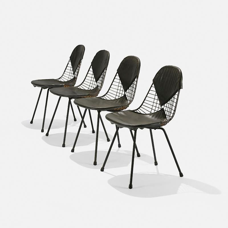 Appraisal: Charles and Ray Eames DKX- s set of four Charles