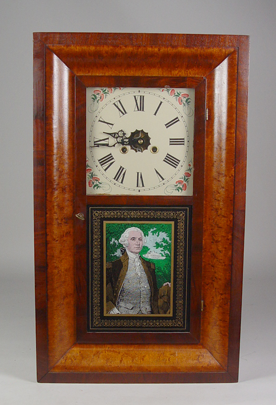 Appraisal: Connecticut Ogee Shelf Clock th Century Walnut and figured maple