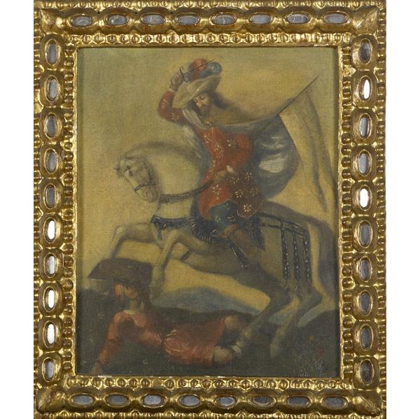 Appraisal: Spanish Colonial style painting of the Cuzco School th C