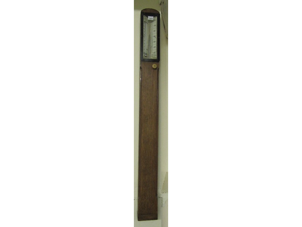 Appraisal: Oak stick barometer named White Union Street Glasgow