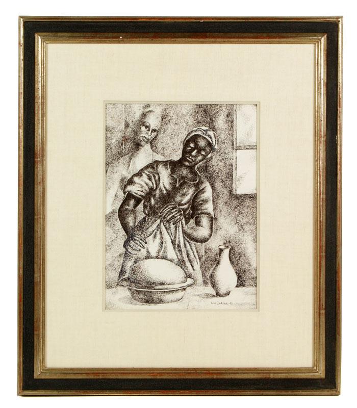 Appraisal: - Carter Breadmaking Ink on Paper William S Carter breadmaking