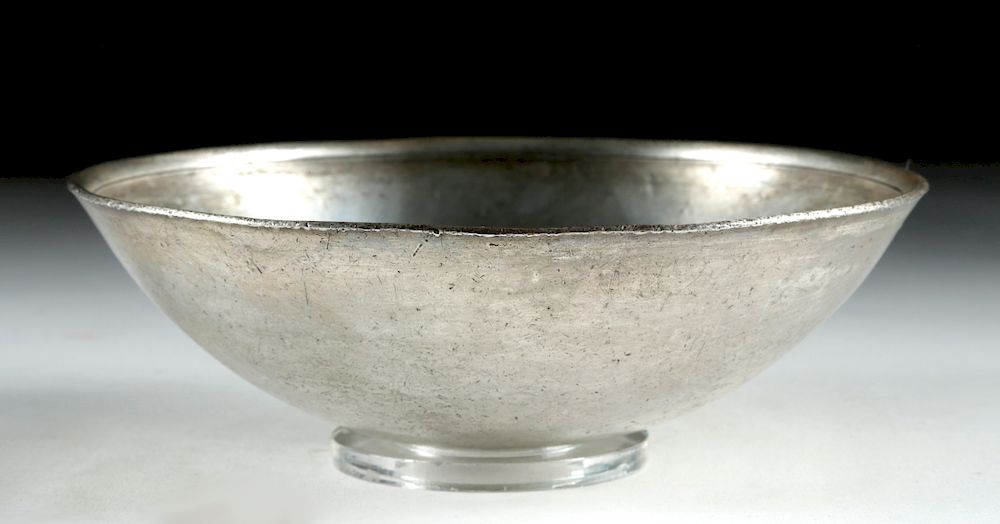 Appraisal: Greek Hellenistic Silver Bowl Mastoid Form Greece Hellenistic Period ca