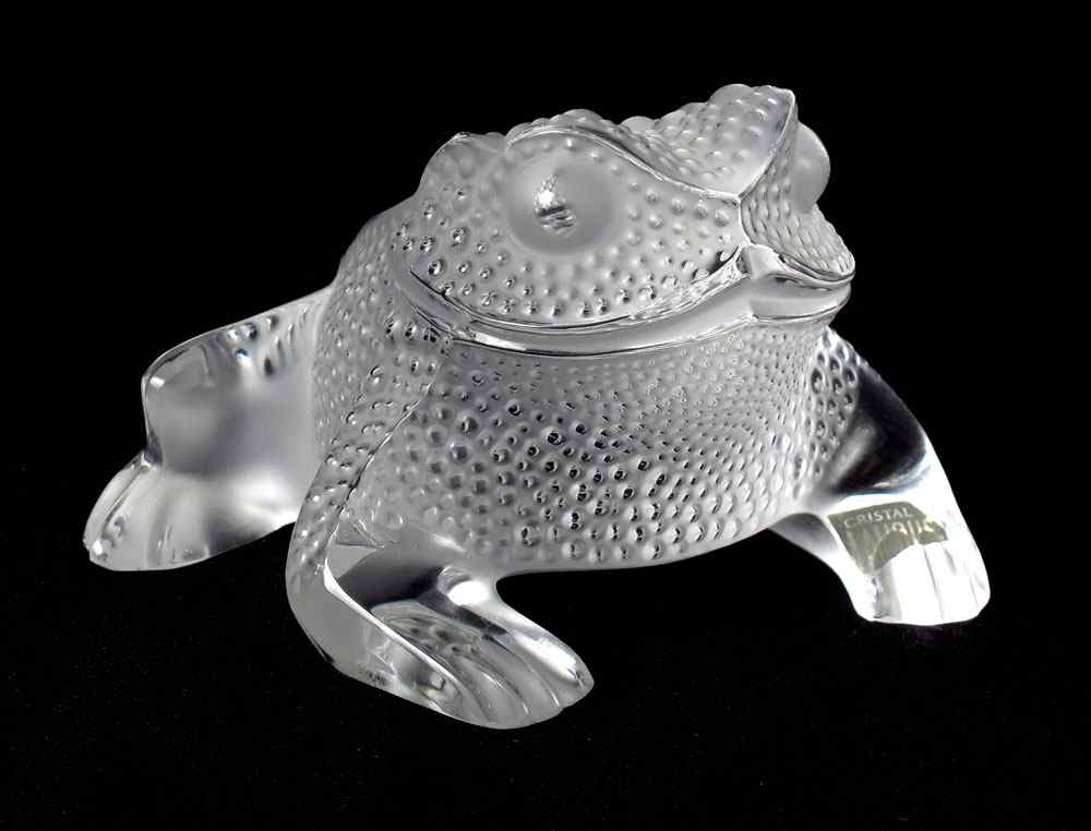 Appraisal: LALIQUE CRYSTAL FIGURE OF A TOAD '' GREGOIRE'' Clear crystal