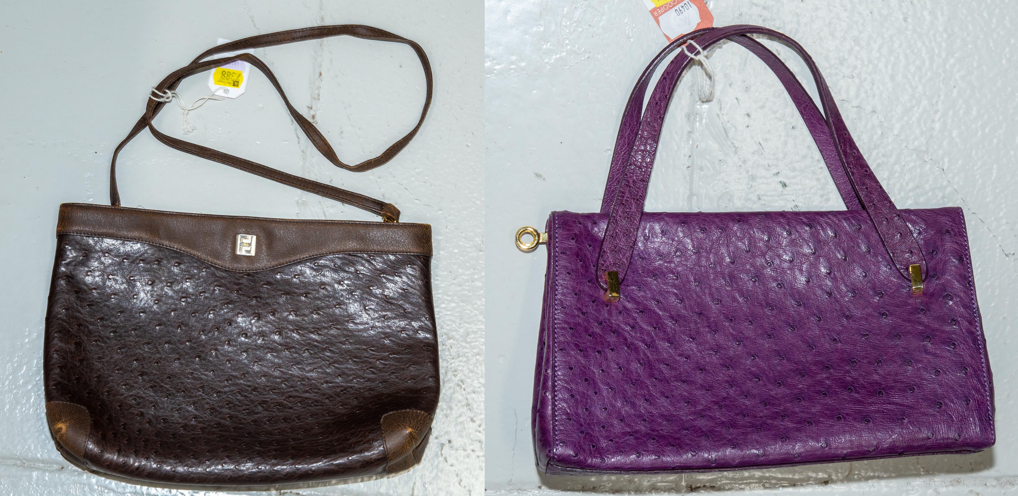 Appraisal: A SATCHEL FENDI CROSSBODY A purple Maura Governa satchel and