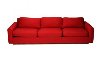 Appraisal: Milo Baughman Custom Sofa w Original Upholstery Milo Baughman American